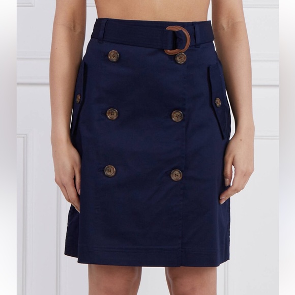 Ralph Lauren Dresses & Skirts - Ralph Lauren French Navy A-Line Skirt Microsanded Refined Twill Classic